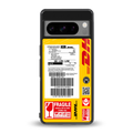 dhl yellow delivery label back phone cover | glass case for google pixel 8 pro