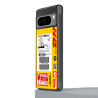 dhl yellow delivery label back phone cover | glass case for google pixel 8 pro