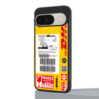 dhl yellow delivery label back phone cover | glass case for google pixel 9