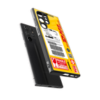 dhl yellow delivery label back phone cover | glass case for samsung galaxy s23 ultra