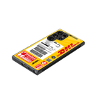 dhl yellow delivery label back phone cover | glass case for samsung galaxy s23 ultra
