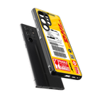 dhl yellow delivery label back phone cover | glass case for samsung galaxy s25 ultra