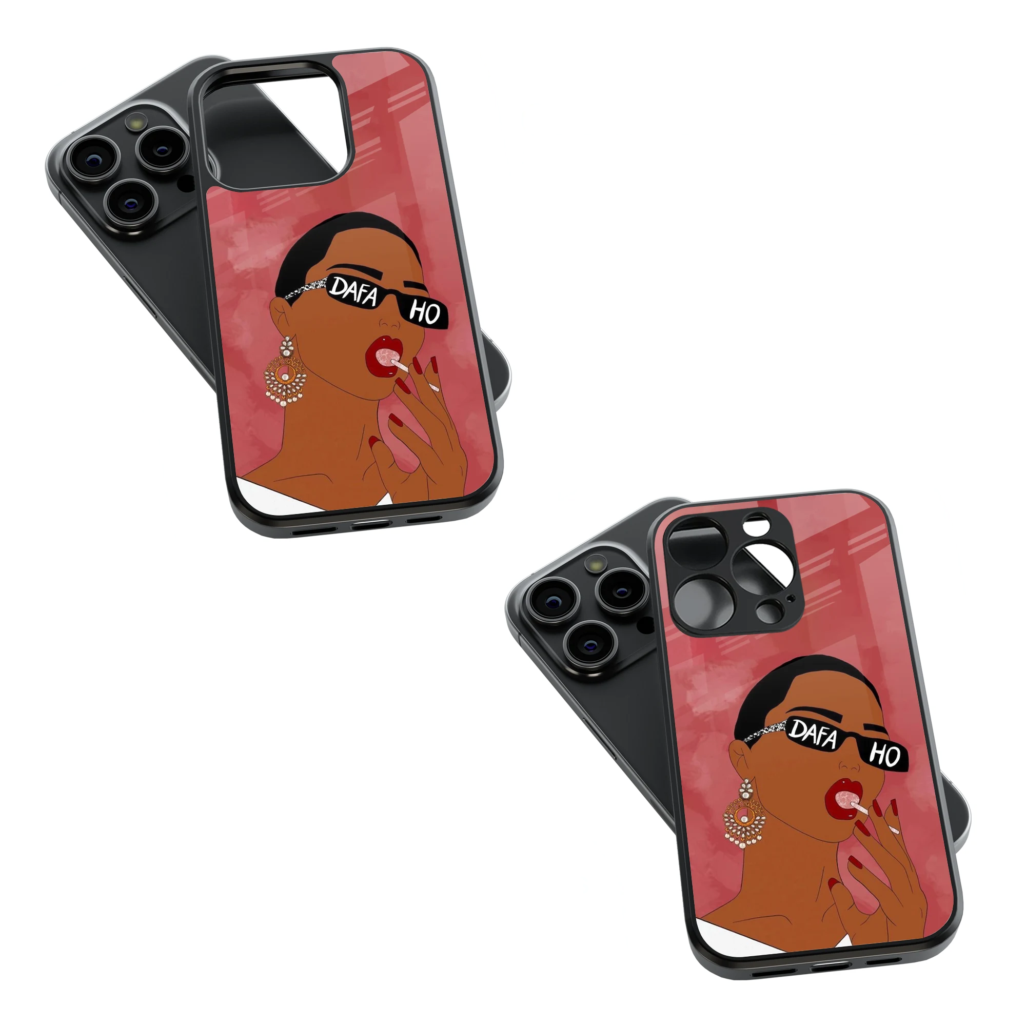 Trendy Glass Back Mobile Case for iPhone, Samsung, Redmi, OnePlus, Google Pixel, Motorola