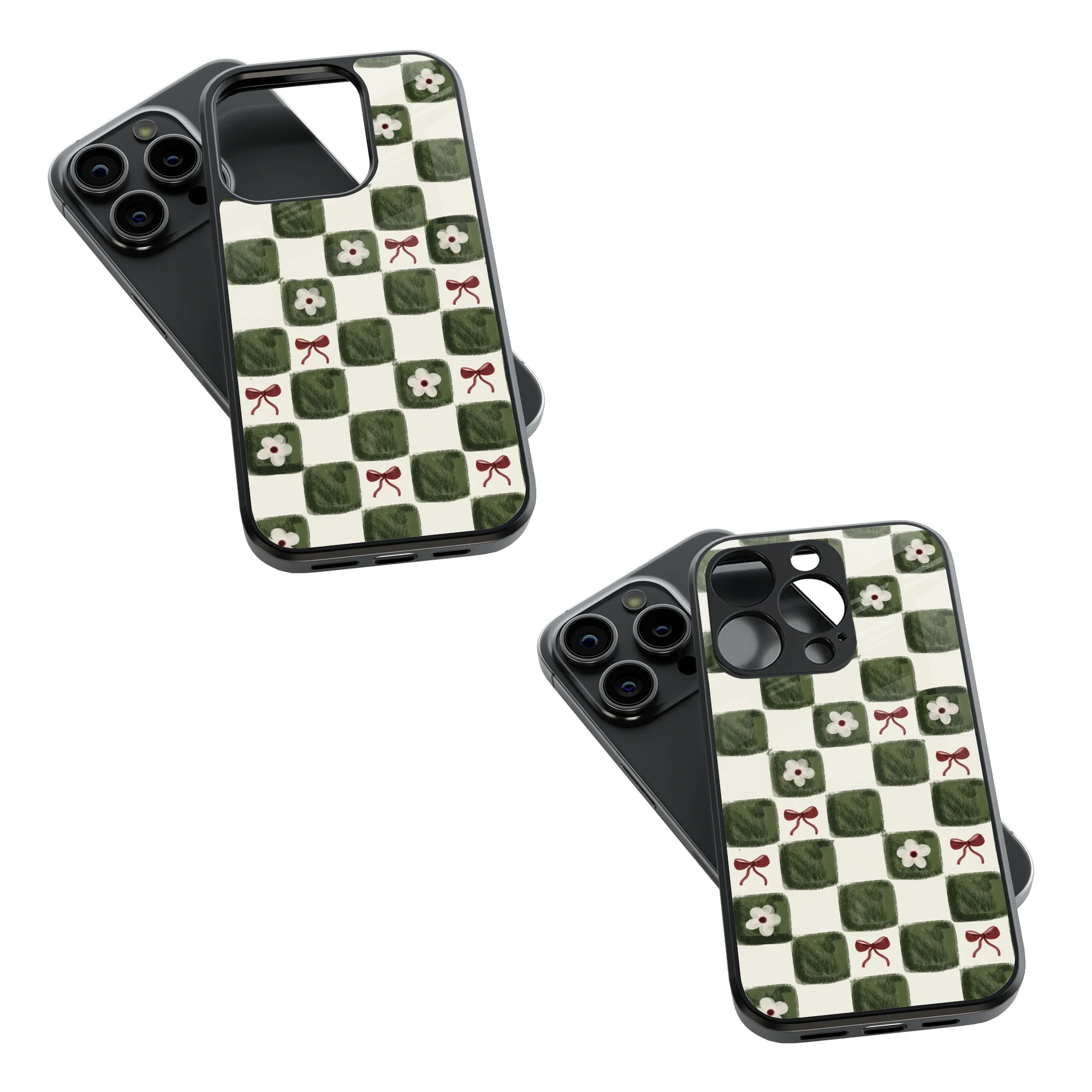 Trendy Glass Back Mobile Case for iPhone, Samsung, Redmi, OnePlus, Google Pixel, Motorola