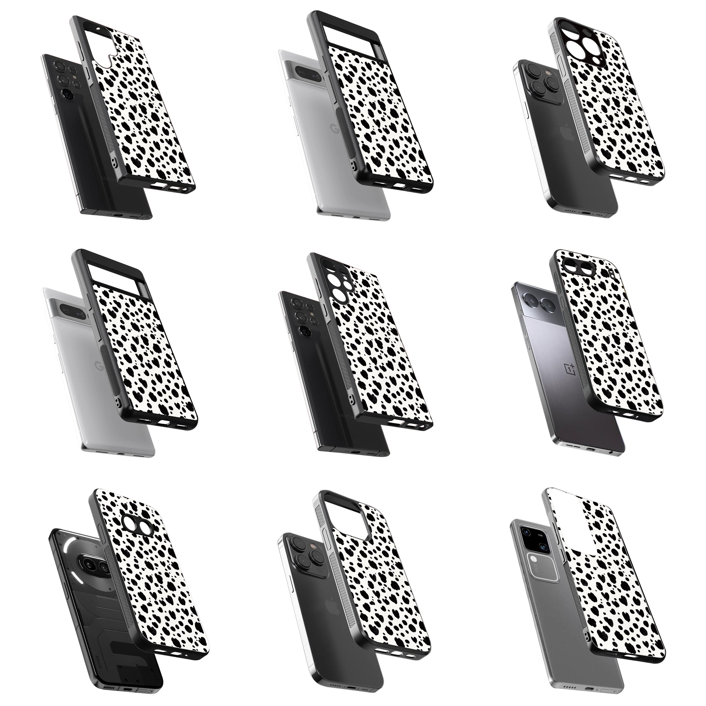 Durable Glass Back Mobile Case for iPhone, Samsung, OnePlus, Google Pixel, Redmi, Vivo, Oppo