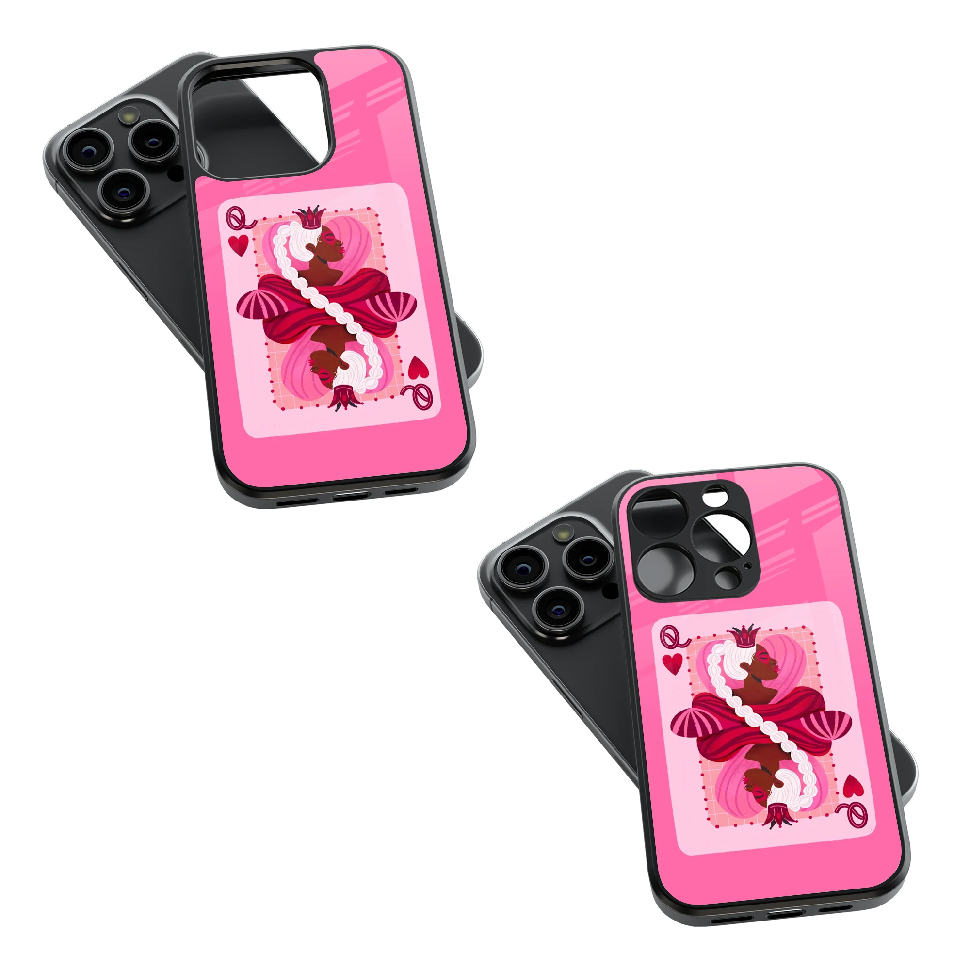 Trendy Glass Back Mobile Case for iPhone, Samsung, Redmi, OnePlus, Google Pixel, Motorola