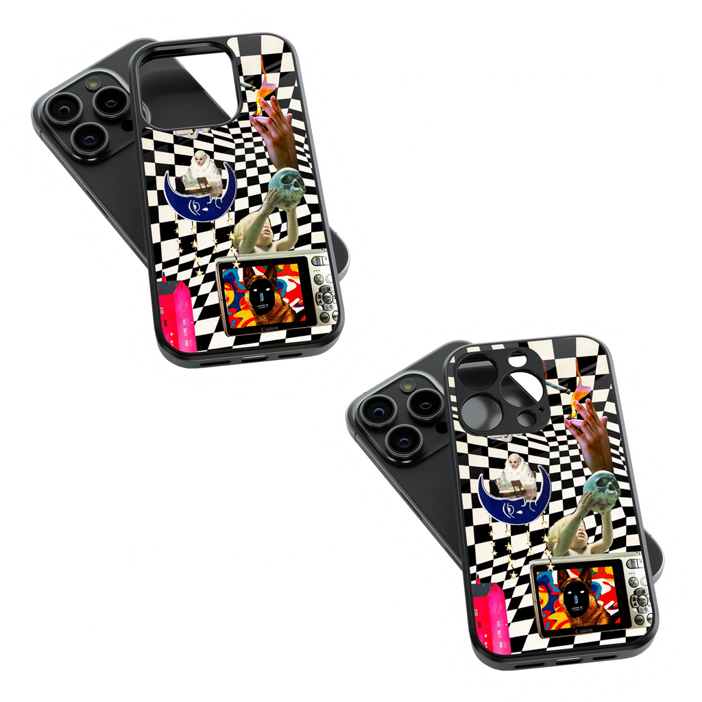 Trendy Glass Back Mobile Case for iPhone, Samsung, Redmi, OnePlus, Google Pixel, Motorola