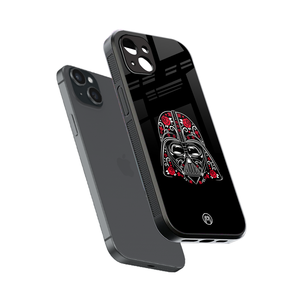 darth vader back phone cover | glass case for iphone 15 plus