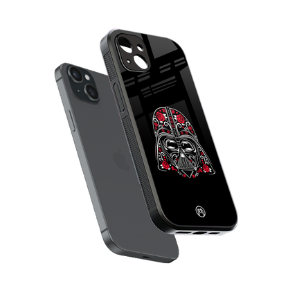 darth vader back phone cover | glass case for iphone 15 plus