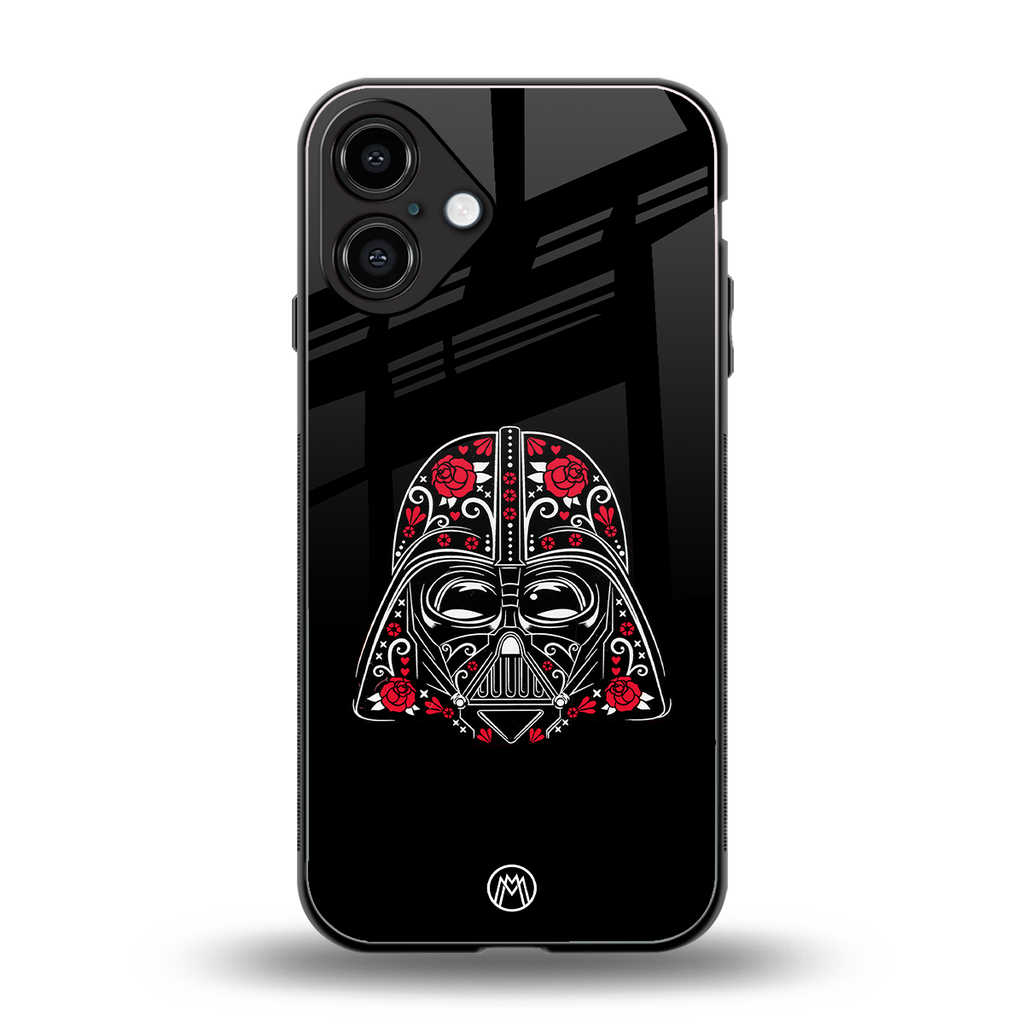 darth vader back phone cover | glass case for iphone 16 plus