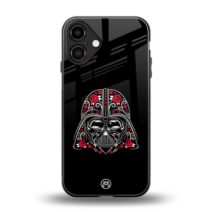 darth vader back phone cover | glass case for iphone 16 plus