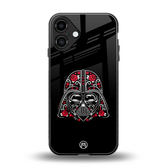 darth vader back phone cover | glass case for iphone 16 plus