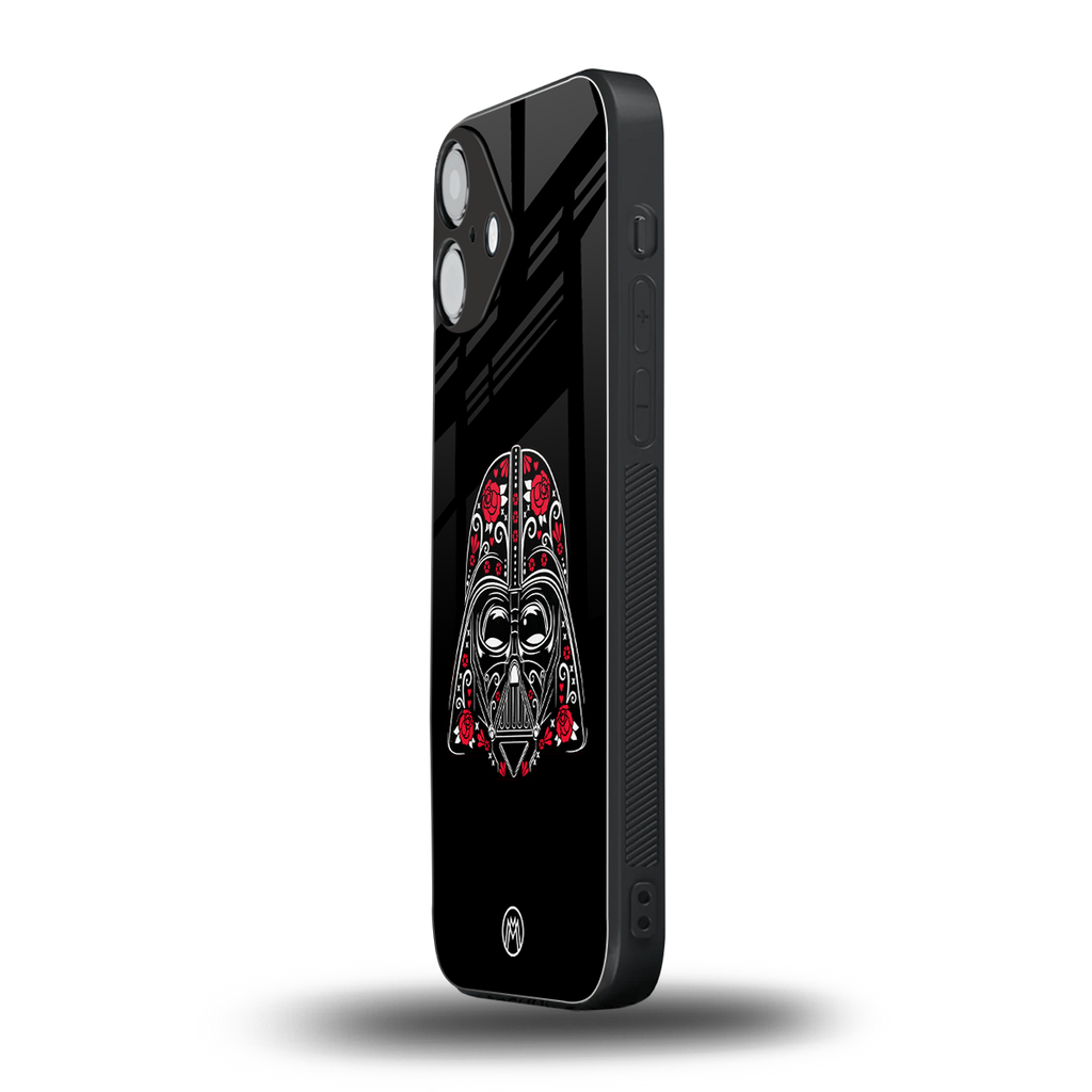 darth vader back phone cover | glass case for iphone 16 plus