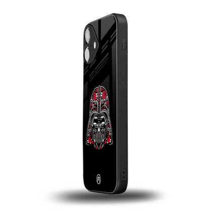 darth vader back phone cover | glass case for iphone 16 plus