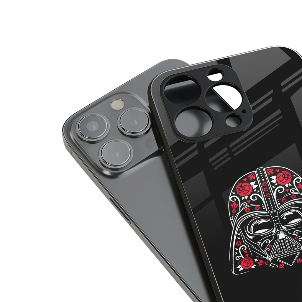 darth vader back phone cover | glass case for iphone 16 plus