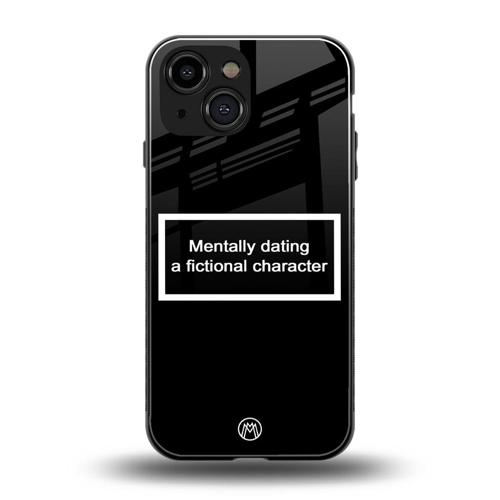 dating a fictional character black back phone cover | glass case for iphone 13 mini