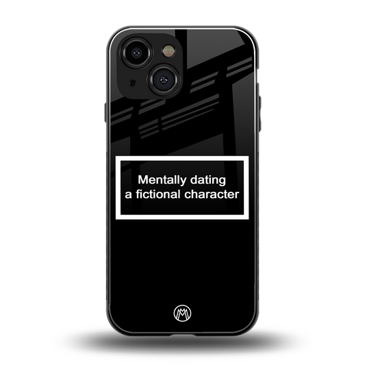 dating a fictional character black back phone cover | glass case for iphone 13 mini