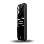 dating a fictional character black back phone cover | glass case for iphone 16