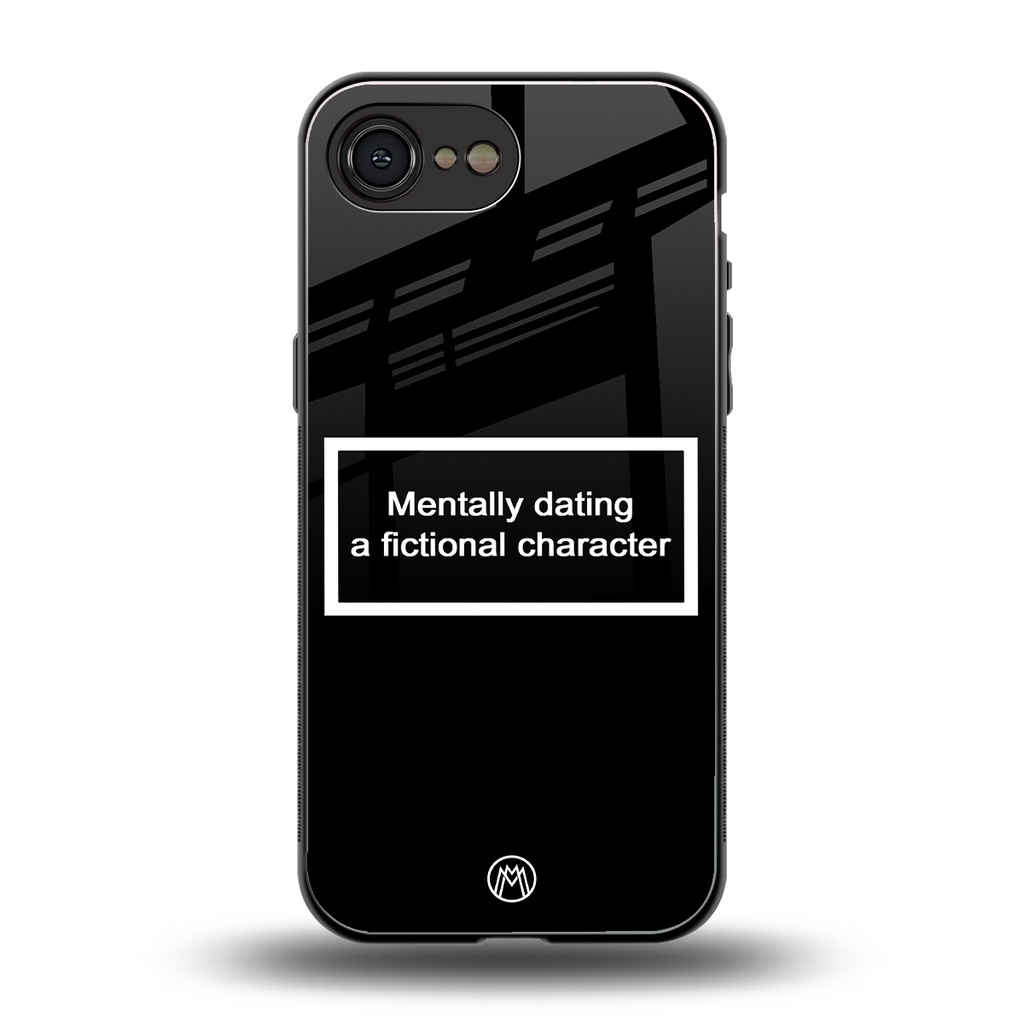 dating a fictional character black back phone cover | glass case for iphone 16e
