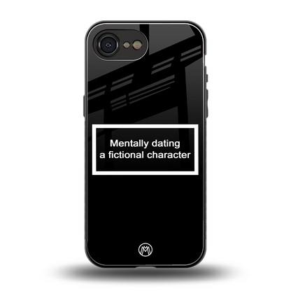 dating a fictional character black back phone cover | glass case for iphone 16e