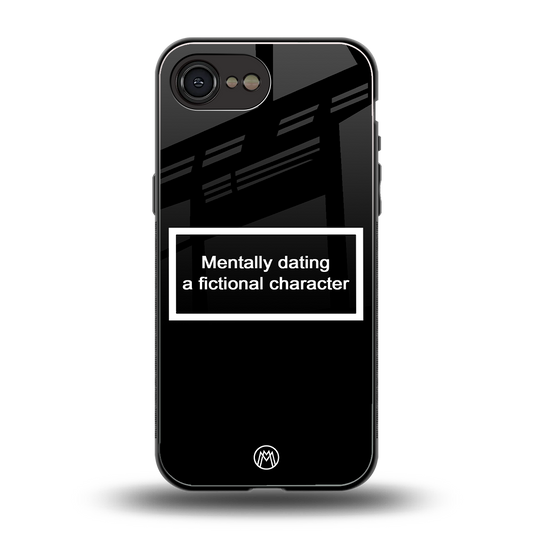 dating a fictional character black back phone cover | glass case for iphone 16e