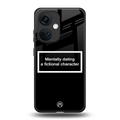 dating a fictional character black back phone cover | glass case for oneplus nord ce 3