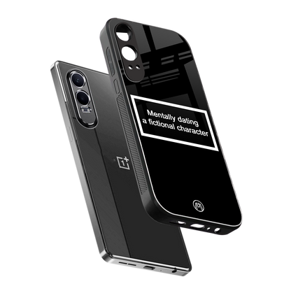 dating a fictional character black back phone cover | glass case for oneplus nord ce 4 lite