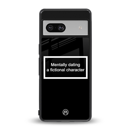 dating a fictional character black back phone cover | glass case for Google Pixel 7A