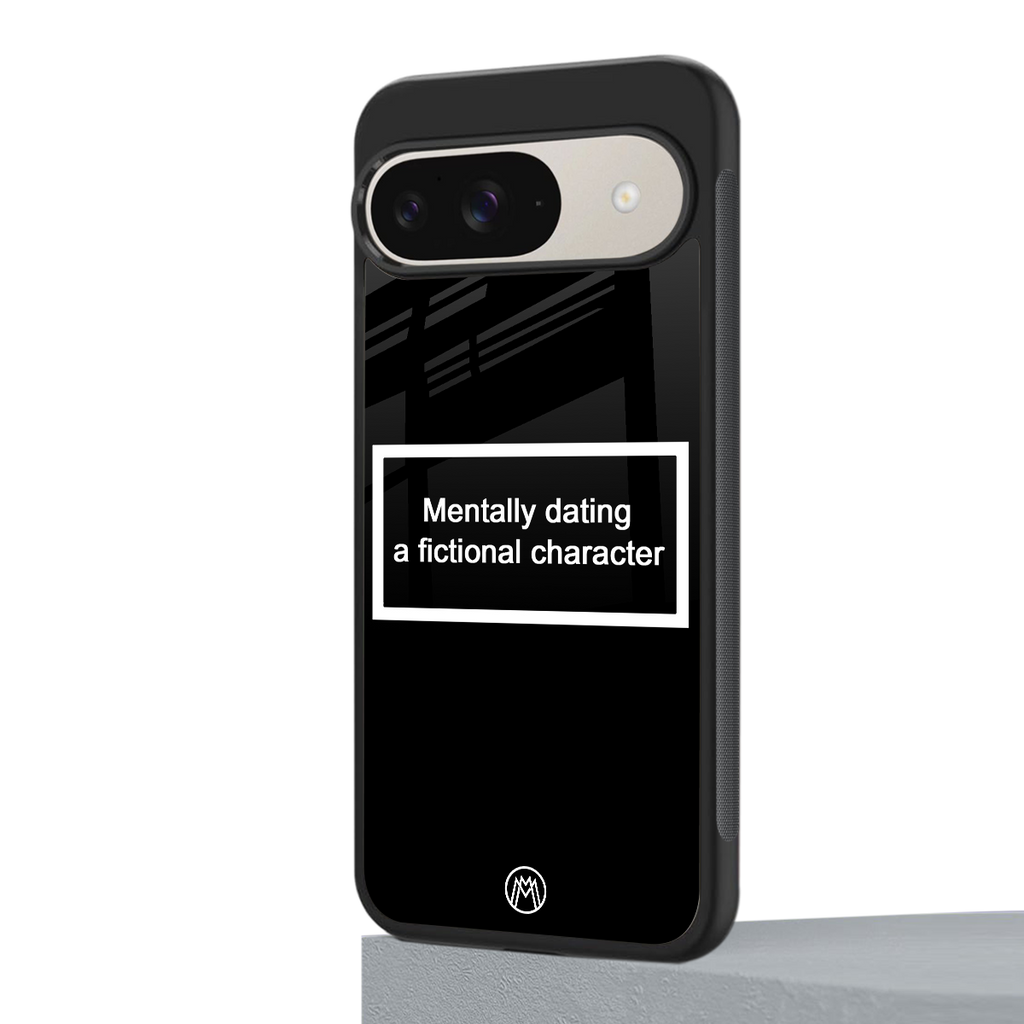 dating a fictional character black back phone cover | glass case for google pixel 9
