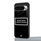 dating a fictional character black back phone cover | glass case for google pixel 9 pro