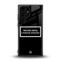 dating a fictional character black back phone cover | glass case for samsung galaxy s23 ultra