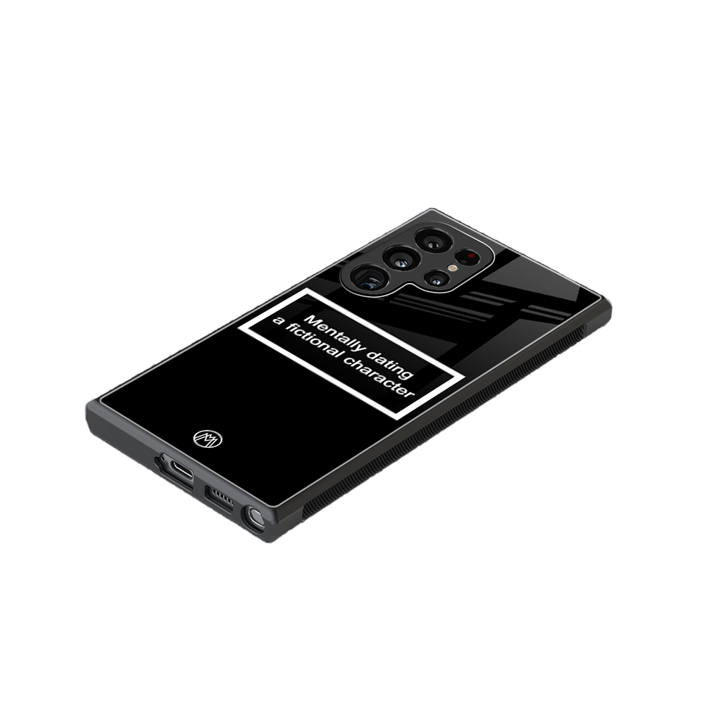dating a fictional character black back phone cover | glass case for samsung galaxy s24 ultra