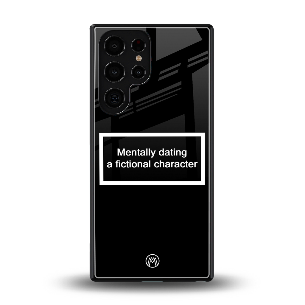 dating a fictional character black back phone cover | glass case for samsung galaxy s25 ultra