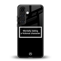dating a fictional character black back phone cover | glass case for samsung galaxy s24