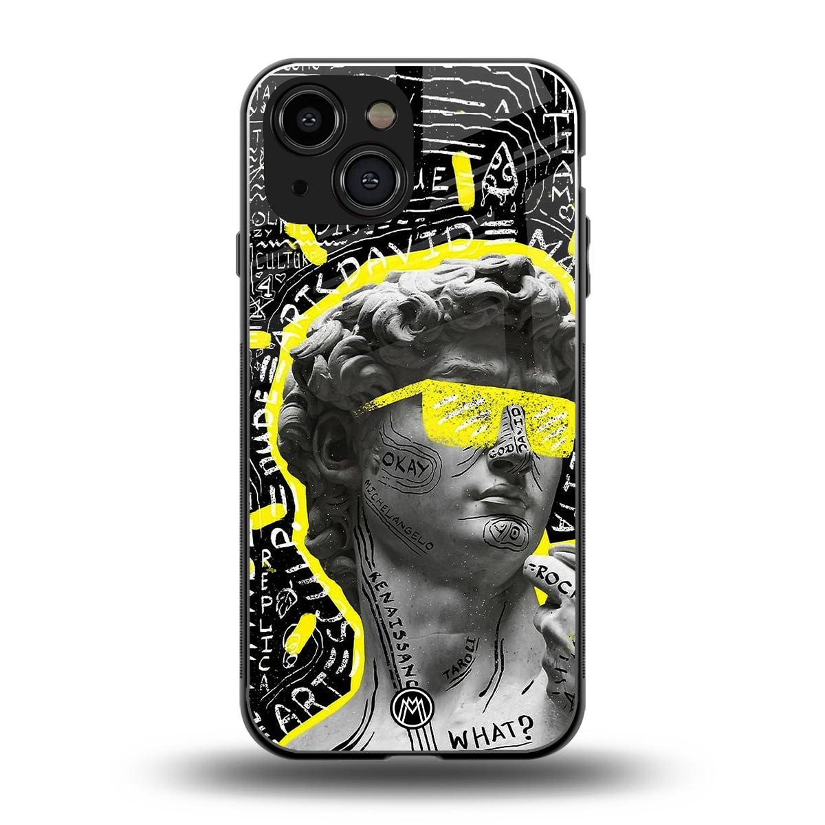 david of michelangelo back phone cover | glass case for iphone 13 mini