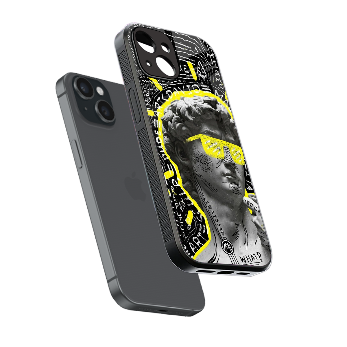 david of michelangelo back phone cover | glass case for iphone 13 mini