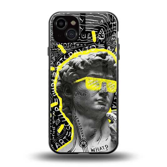 david of michelangelo back phone cover | glass case for iphone 15 plus