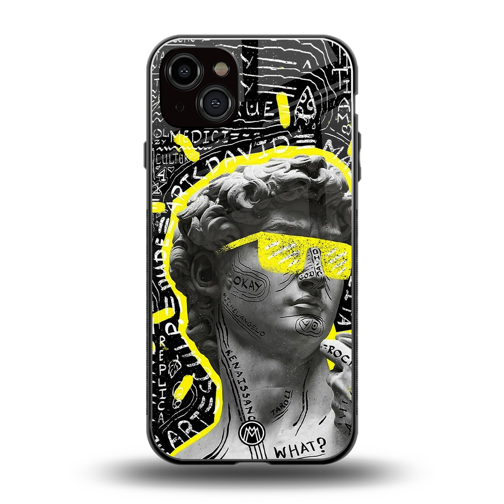 david of michelangelo back phone cover | glass case for iphone 14 plus