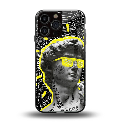 david of michelangelo back phone cover | glass case for iphone 14 pro max
