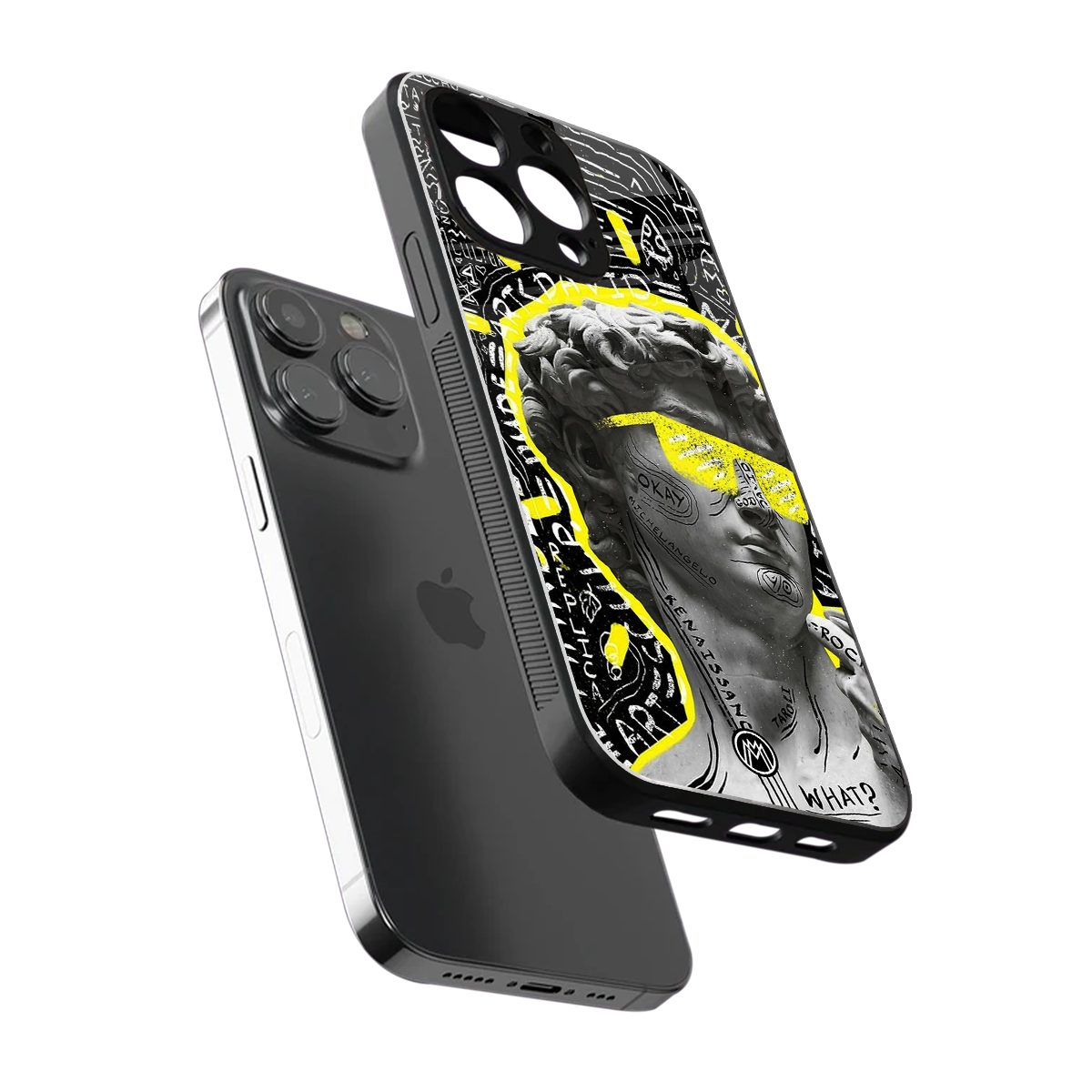 david of michelangelo back phone cover | glass case for iphone 15 pro max