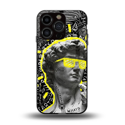 david of michelangelo back phone cover | glass case for iphone 15 pro