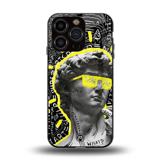 david of michelangelo back phone cover | glass case for iphone 14 pro