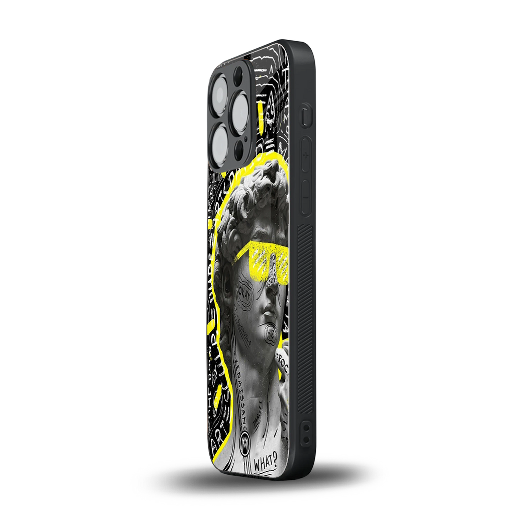 david of michelangelo back phone cover | glass case for iphone 14 pro