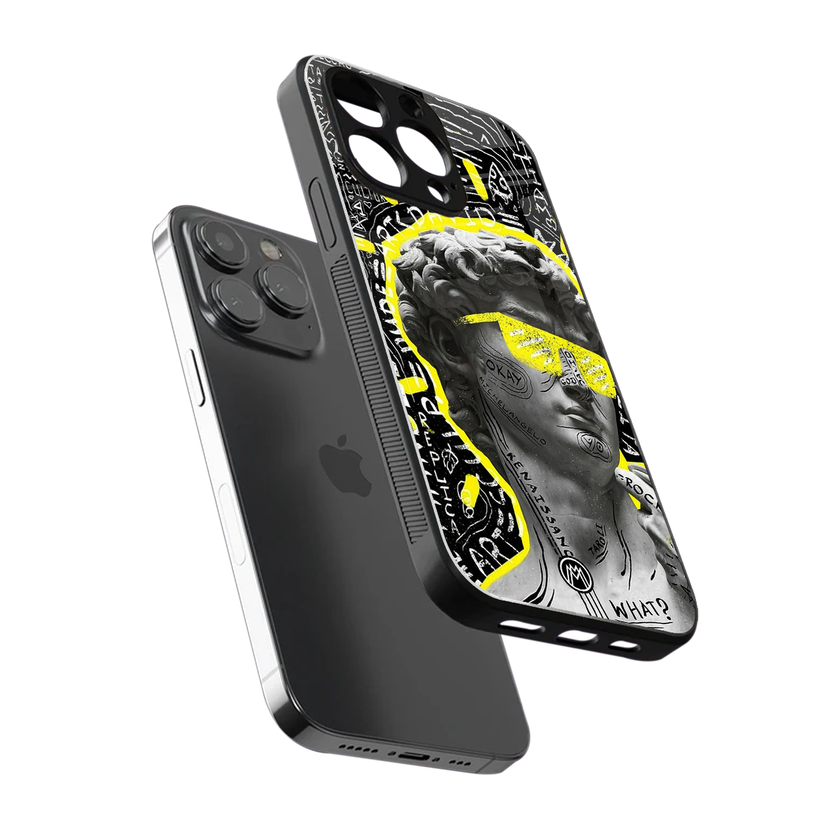 david of michelangelo back phone cover | glass case for iphone 15 pro