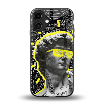 david of michelangelo back phone cover | glass case for iphone 16 plus