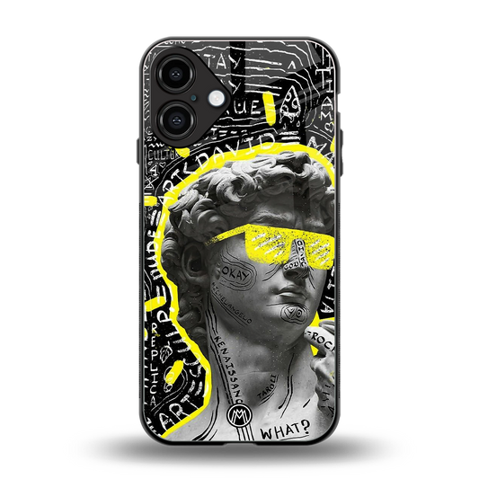 david of michelangelo back phone cover | glass case for iphone 16 plus