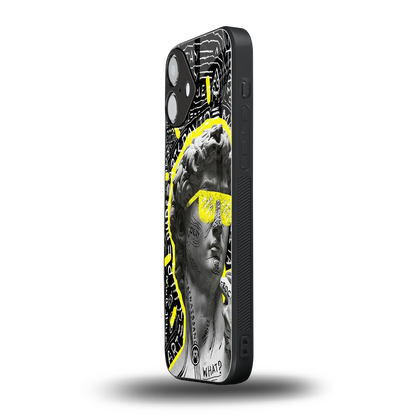 david of michelangelo back phone cover | glass case for iphone 16 plus