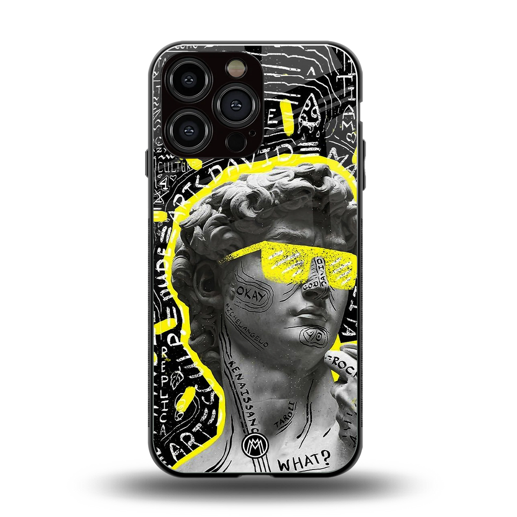 david of michelangelo back phone cover | glass case for iphone 16 pro max