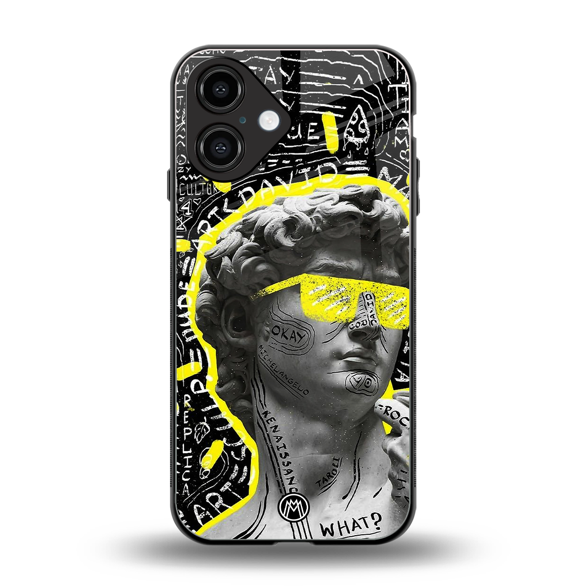 david of michelangelo back phone cover | glass case for iphone 16