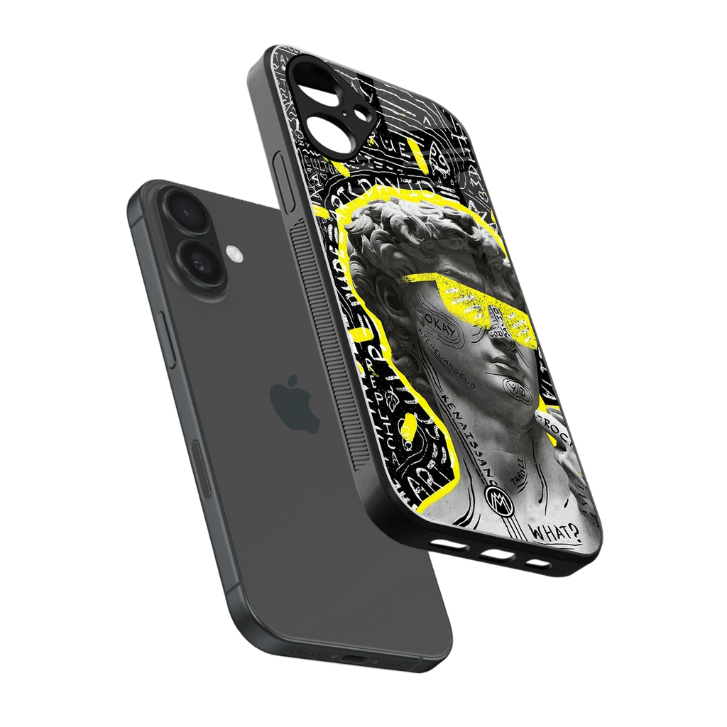 david of michelangelo back phone cover | glass case for iphone 16